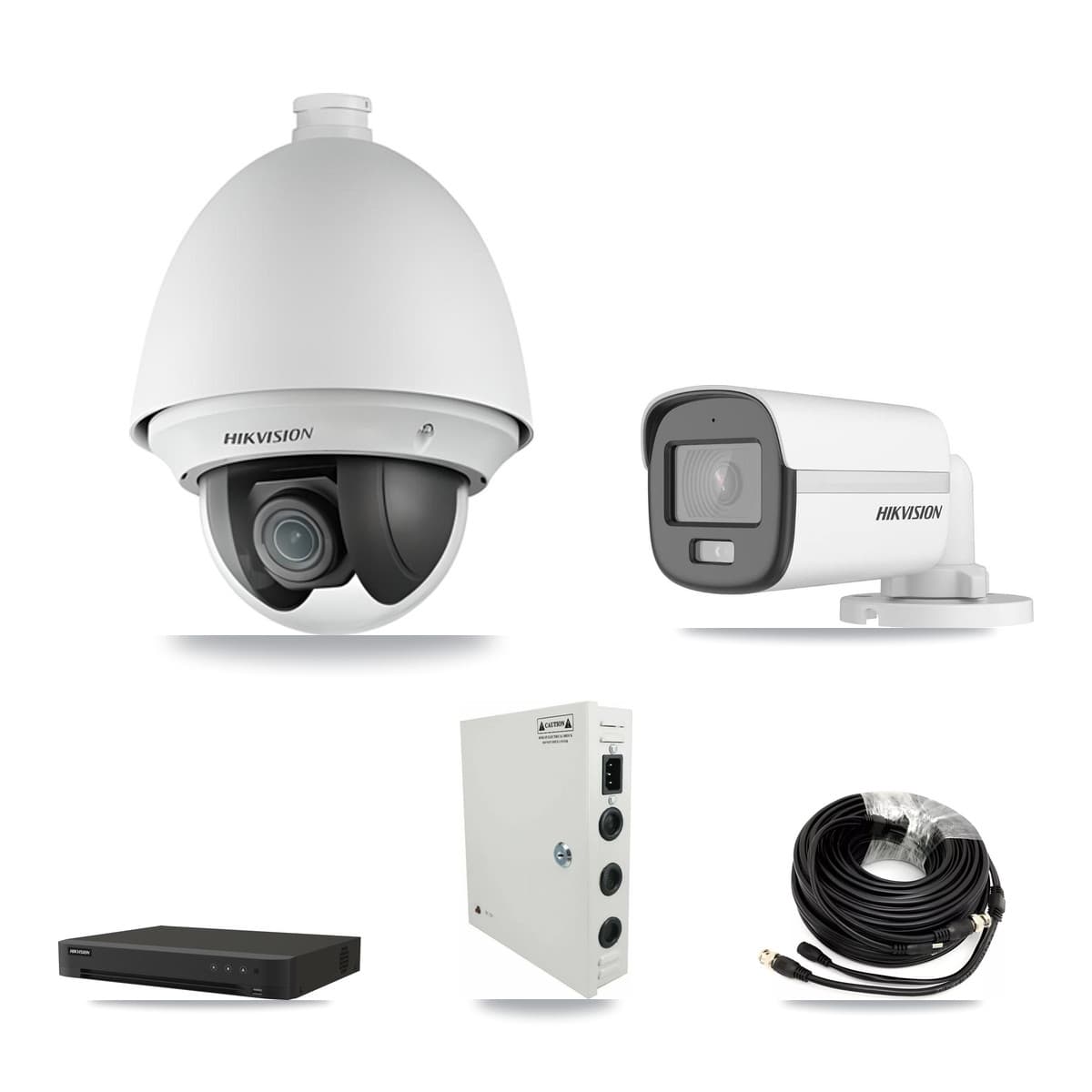 Hikvision 16-Channel 2MP – 5MP CCTV Kit — 11 2MP PTZ + 1 5MP Bullet Cameras + 8TB Recording (IDS-7216HQHI Recorder) - Image 1