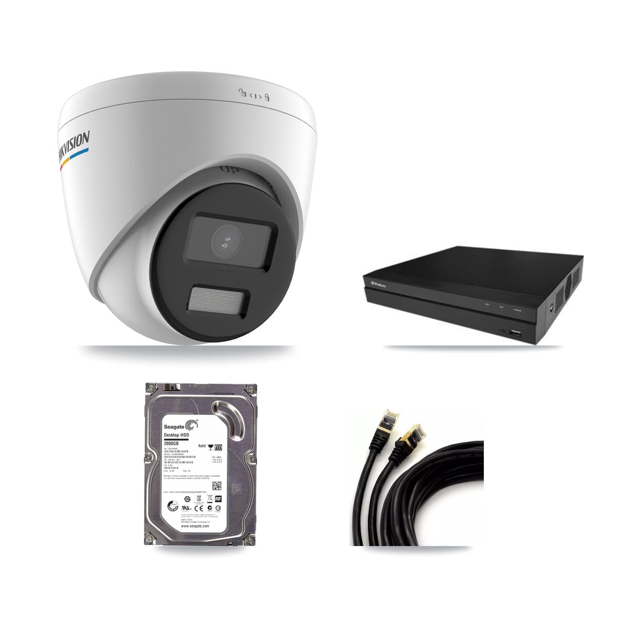 Hikvision & Prolux 16-Channel 2MP CCTV Kit — 3 Turret Cameras + 2TB Recording - Image 1