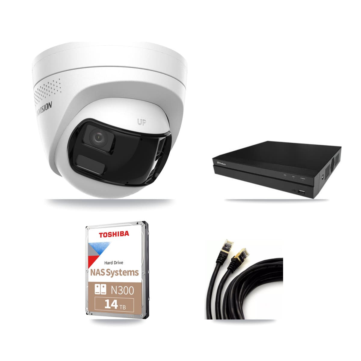 Prolux 16-Channel 4K CCTV Kit — 6 Turret Cameras + 14TB Recording