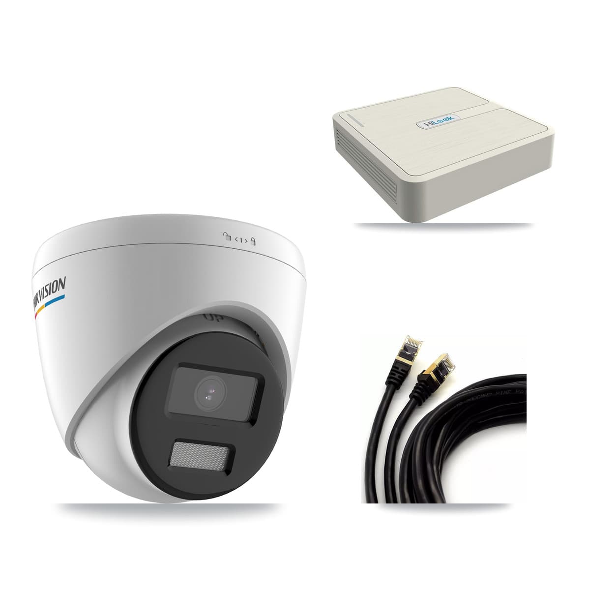 Hikvision & HiLook 8-Channel 2MP CCTV Kit — 8 Turret Cameras + 3TB Recording (NVR-108H-D Recorder)