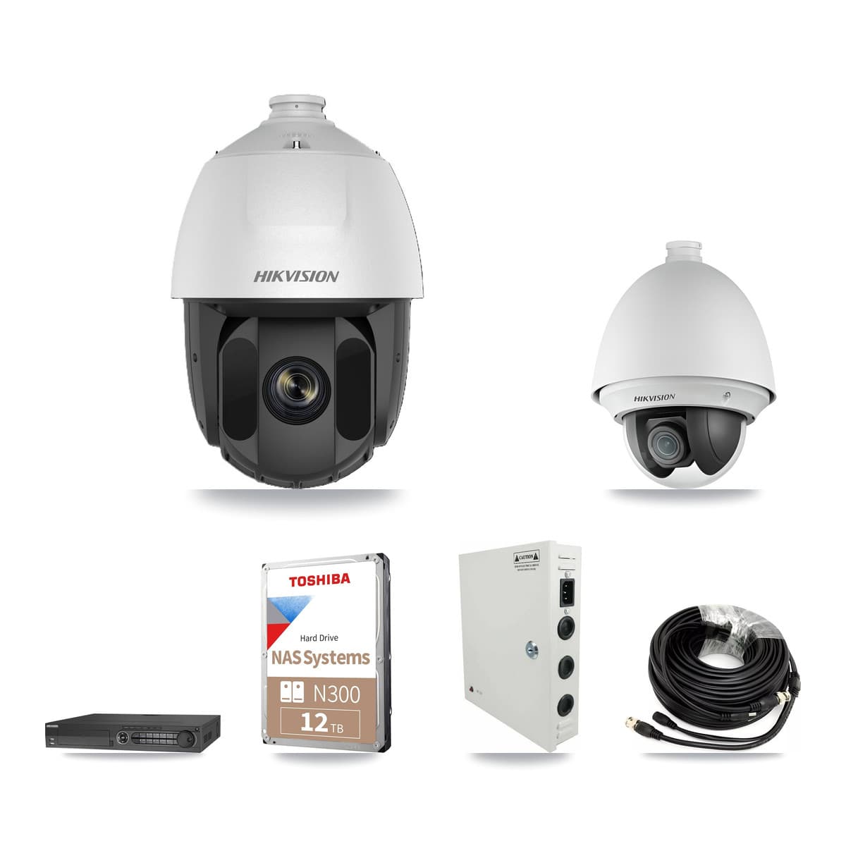 Hikvision 32-Channel 2MP CCTV Kit — 1 DS-2AE4225T + 16 DS-2AE5225TI PTZ Cameras + 12TB Recording (IDS-7332HUHI Recorder) - Image 1
