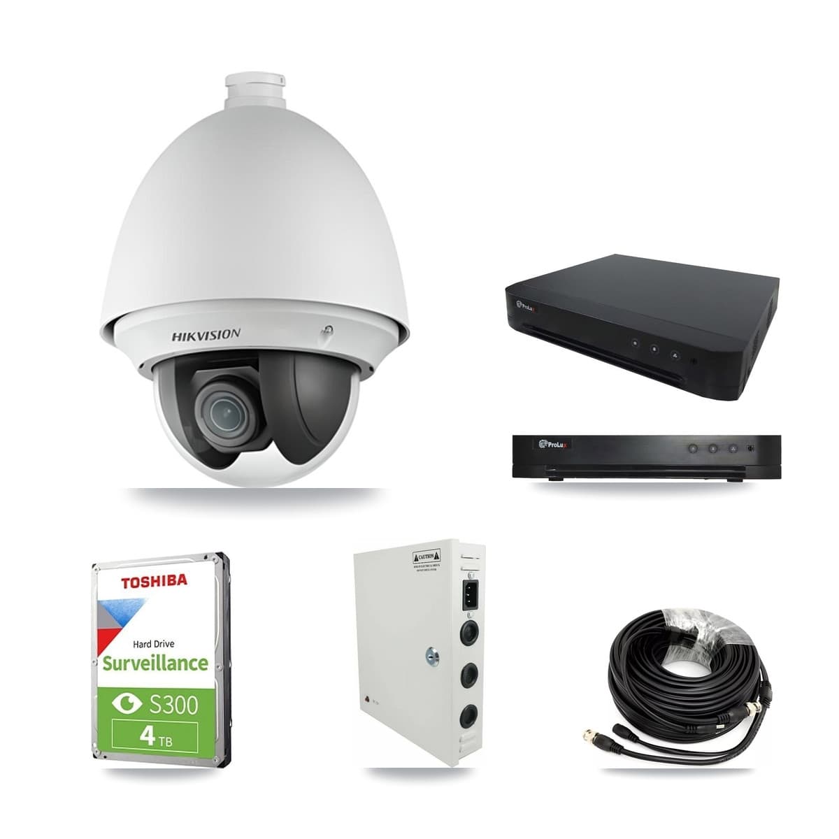 Hikvision & Prolux 16-Channel 2MP CCTV Kit — 6 PTZ Cameras + 4TB Recording - Image 1