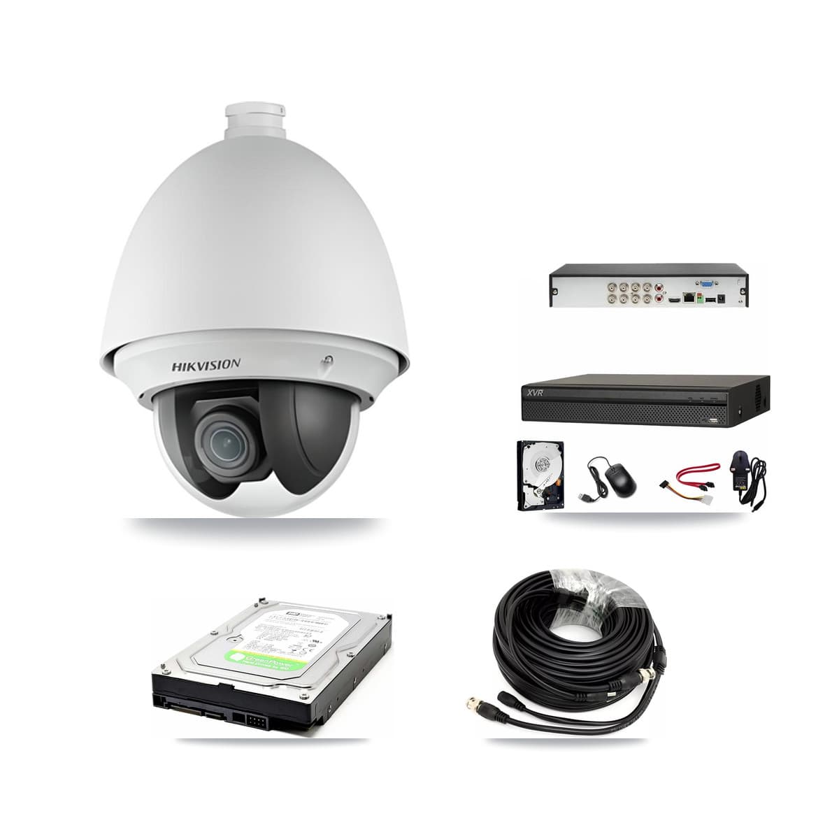 Hikvision & Dahua 8-Channel 2MP CCTV Kit — 2 DS-2AE4225T PTZ Cameras + 1TB Recording (XVR-3108AD Recorder) - Image 1