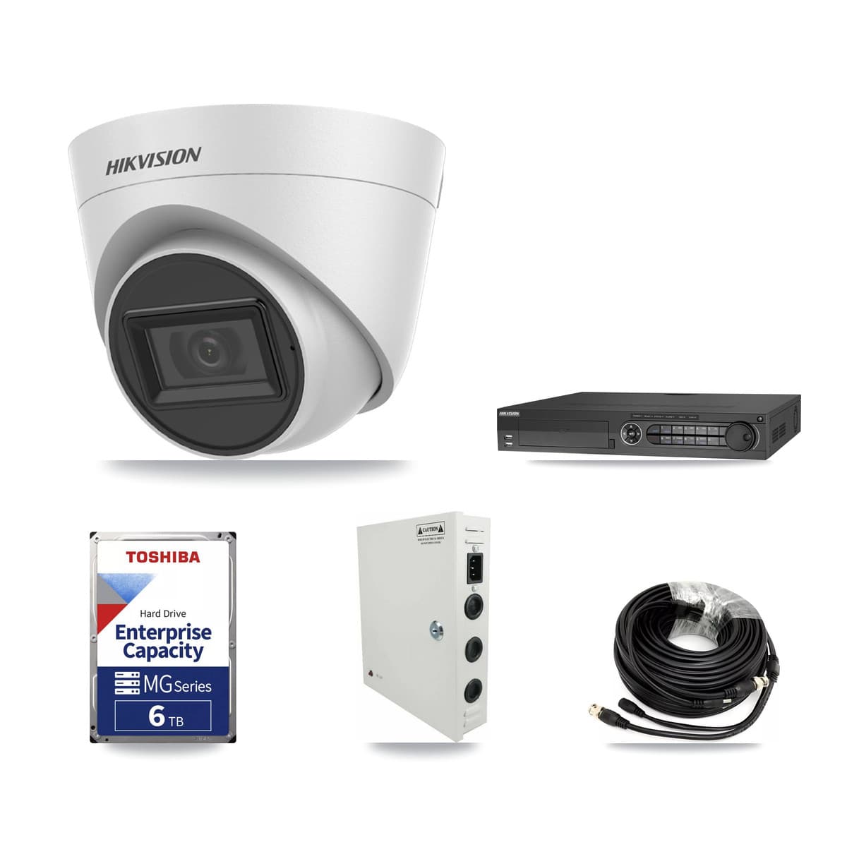 Hikvision 32-Channel 5MP CCTV Kit — 19 White Turret Cameras + 6TB Recording - Image 1