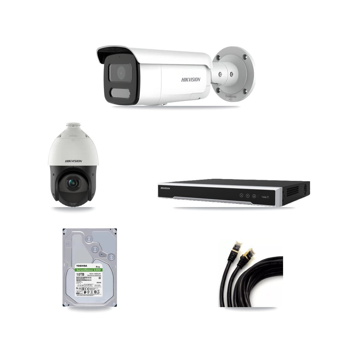 Hikvision 16-Channel 4MP CCTV Kit — 13 Bullet + 1 PTZ Cameras + 2× 10TB Recording - Image 1