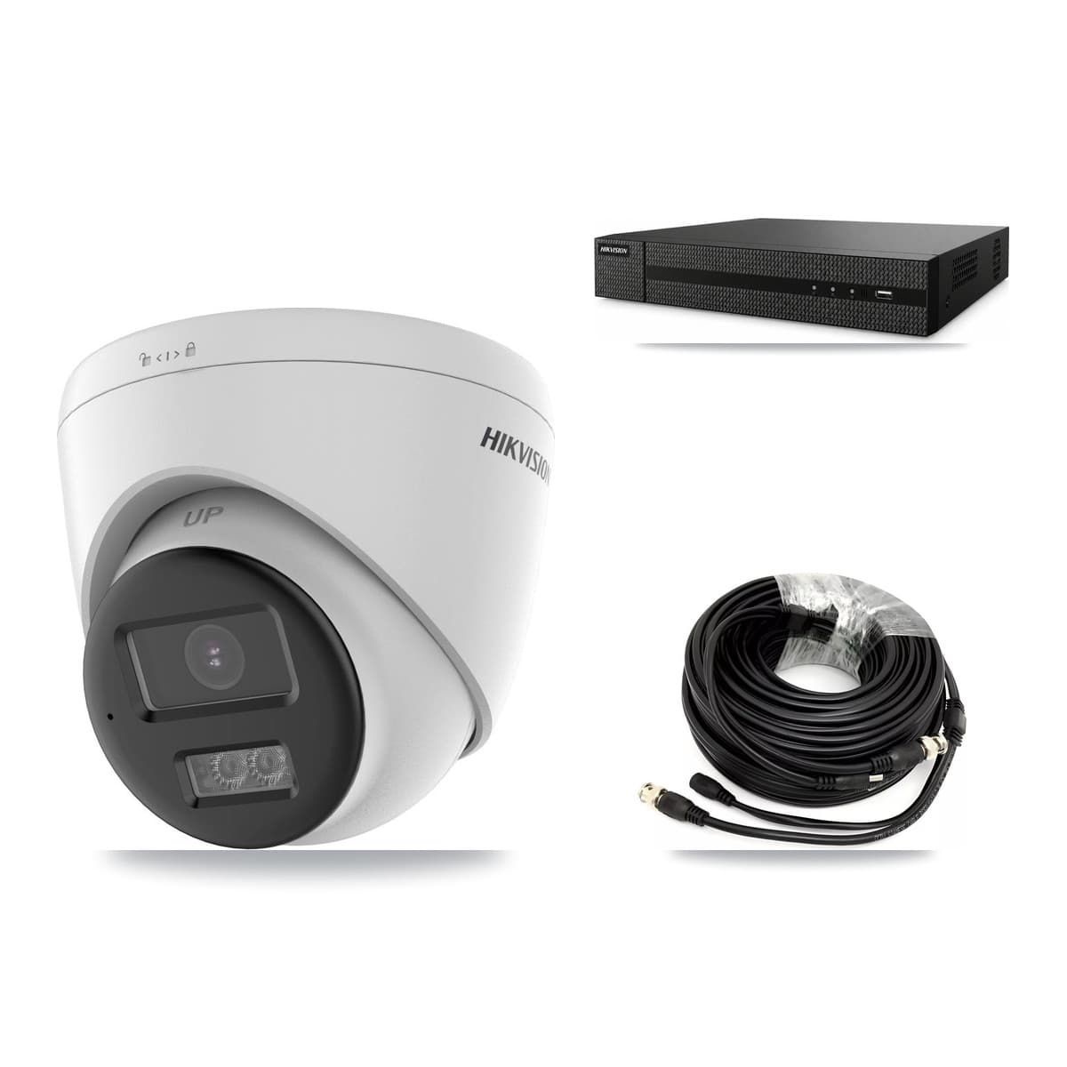 Hikvision 8-Channel 5MP CCTV Kit — 4 DS-2CE78K0T-LTS Turret Cameras + 3TB Recording (DVR-8CH-HYL8MP Recorder)