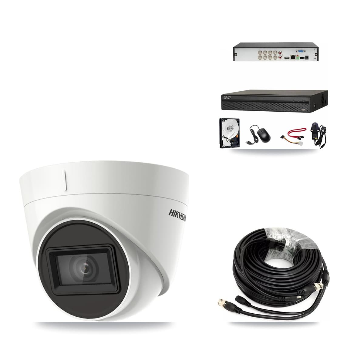 Hikvision & Dahua 8-Channel 4K CCTV Kit — 2 DS-2CE78U1T Turret Cameras + 8TB Recording
