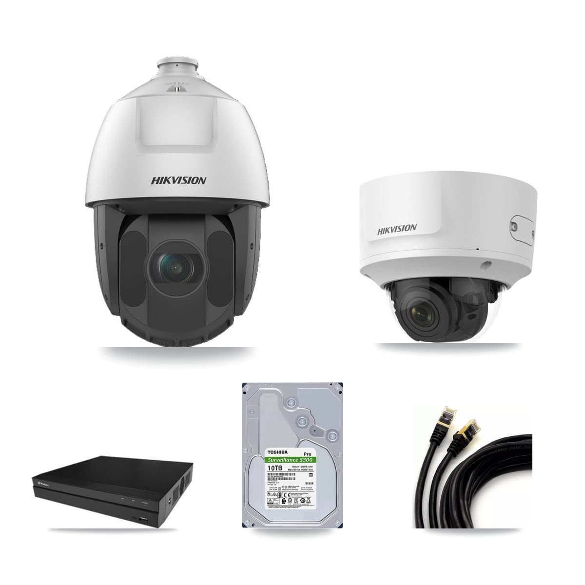 Hikvision & Prolux 16-Channel 2MP CCTV Kit — 1 Dome + 15 PTZ Cameras + 10TB Recording - Image 1