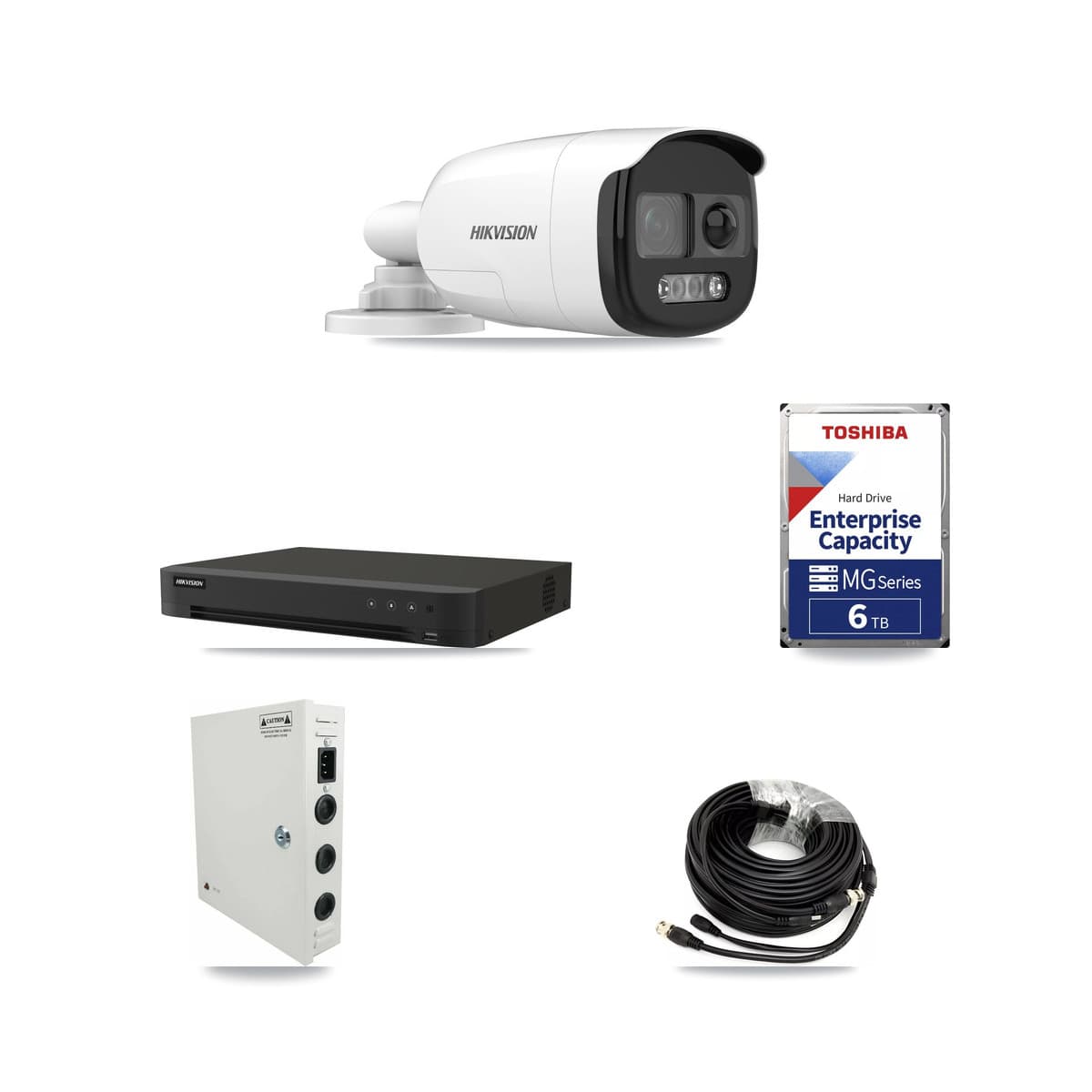 Hikvision 16-Channel 5MP CCTV Kit — 12 DS-2CE12KF3T Bullet Cameras + 6TB Recording - Image 1