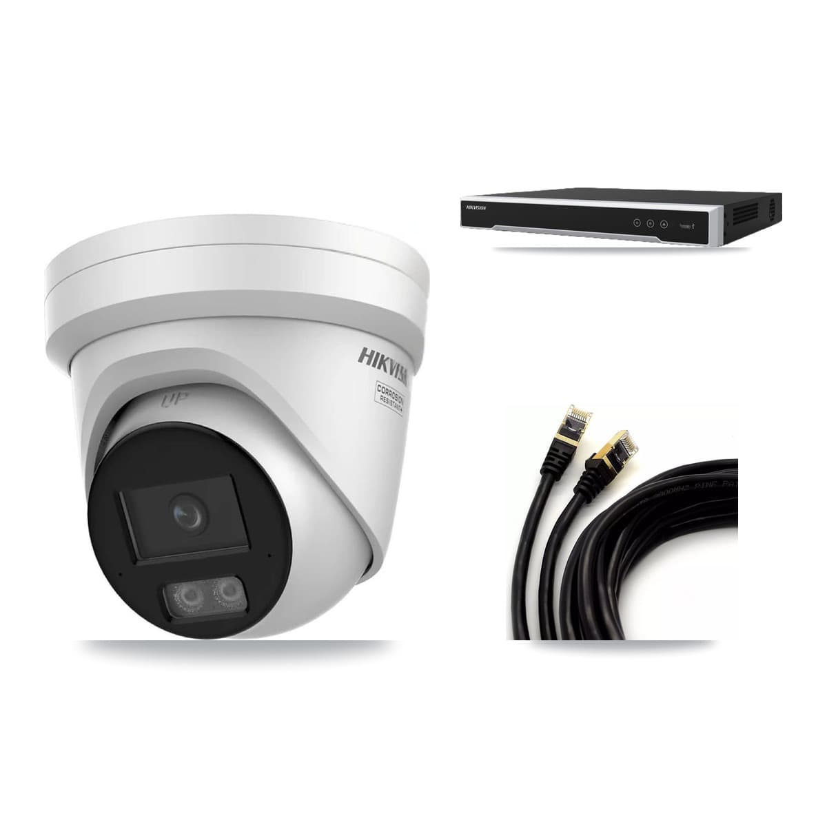 Hikvision 8-Channel 4K CCTV Kit — 1 DS-2CD2387G3 Turret Camera + 3TB Recording - Image 1