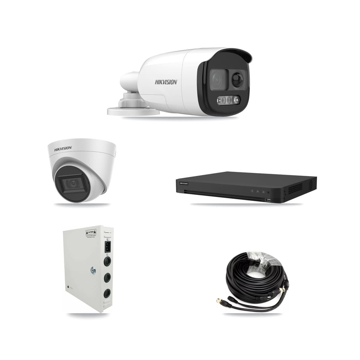 Hikvision 32-Channel 5MP CCTV Kit — 10 Bullet + 1 Turret Cameras + 2× 8TB Recording