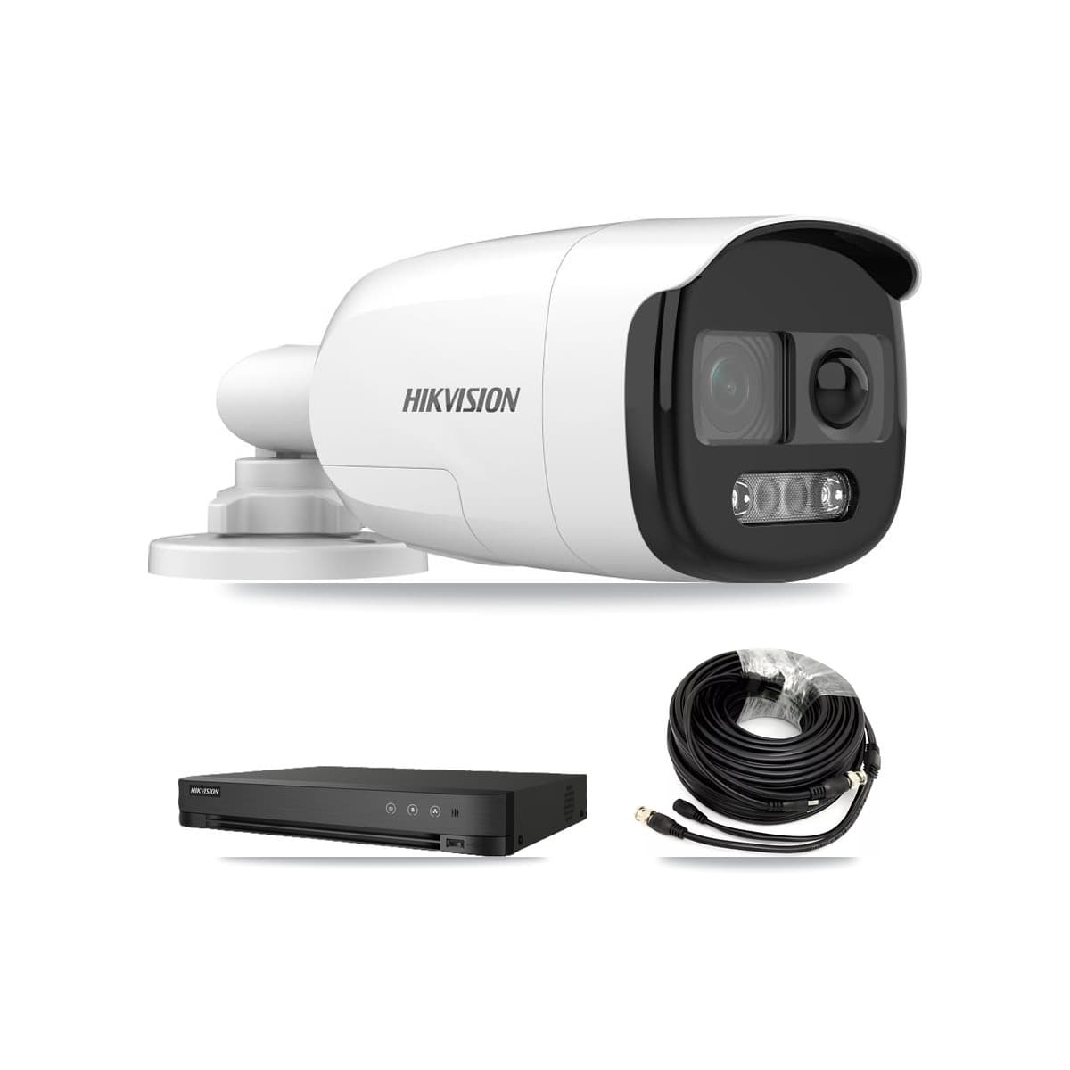 Hikvision 8-Channel 5MP CCTV Kit — 8 DS-2CE12KF3T Bullet Cameras + 8TB Recording (IDS-7208HUHI Recorder)