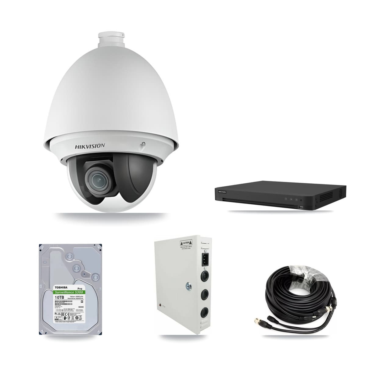 Hikvision 32-Channel 2MP CCTV Kit — 16 DS-2AE4225T PTZ Cameras + 10TB Recording (IDS-7232HQHI Recorder) - Image 1