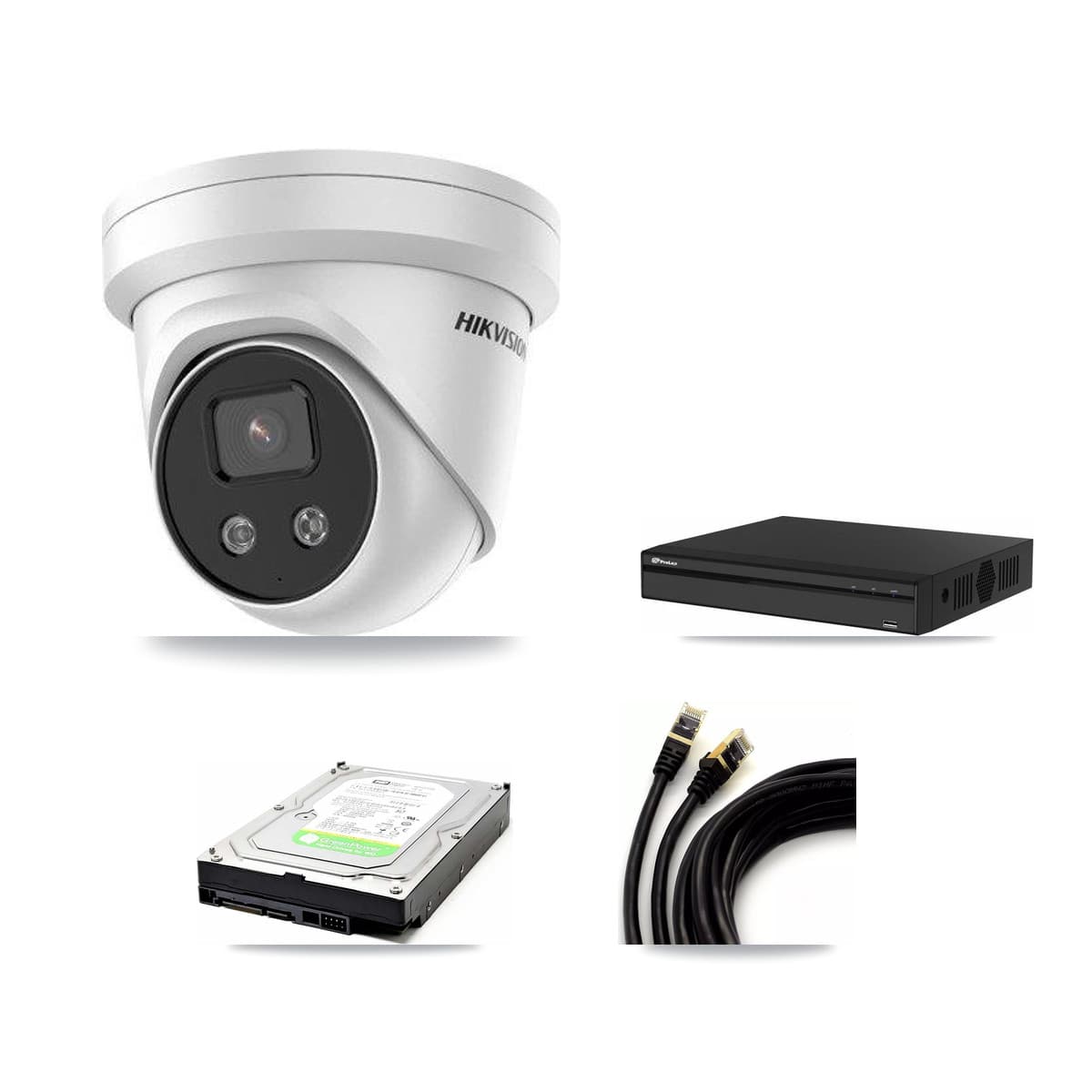 Hikvision & Prolux 4-Channel 5MP CCTV Kit — 1 Turret Camera + 1TB Recording