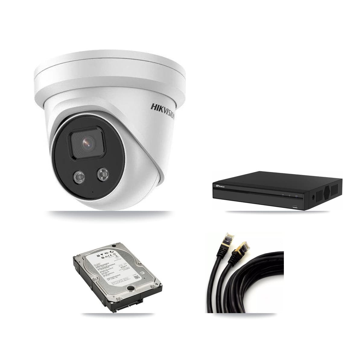 Hikvision & Prolux 4-Channel 5MP CCTV Kit — 4 Turret Cameras + 5TB Recording