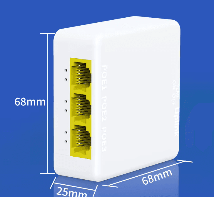 4 Port Gigabit POE Extender 1000M Network Switch Repeater IEEE802.3af/at Plug&Play for PoE Switch NVR IP Camera AP