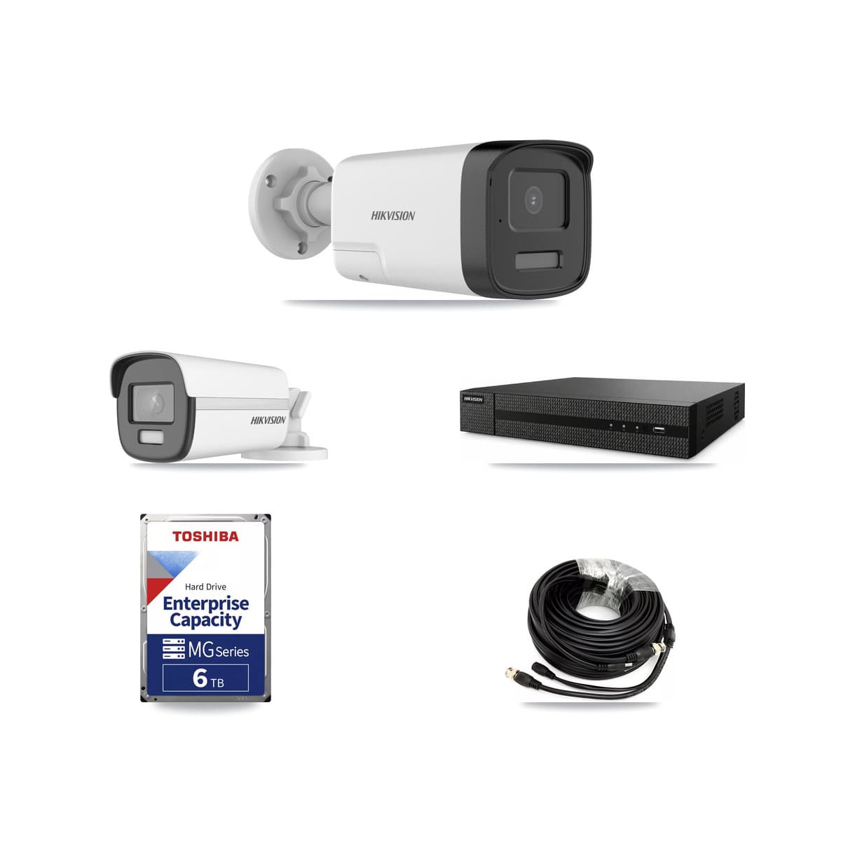 Hikvision 8-Channel 5MP – 4K CCTV Kit — 1 4K + 7 5MP Bullet Cameras + 6TB Recording - Image 1
