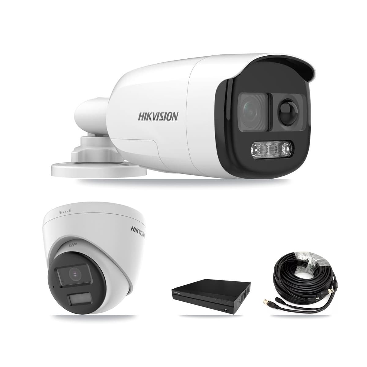 Hikvision & Prolux 8-Channel 5MP – 4K CCTV Kit — 4 5MP Bullet + 1 4K Turret Cameras + 8TB Recording - Image 1