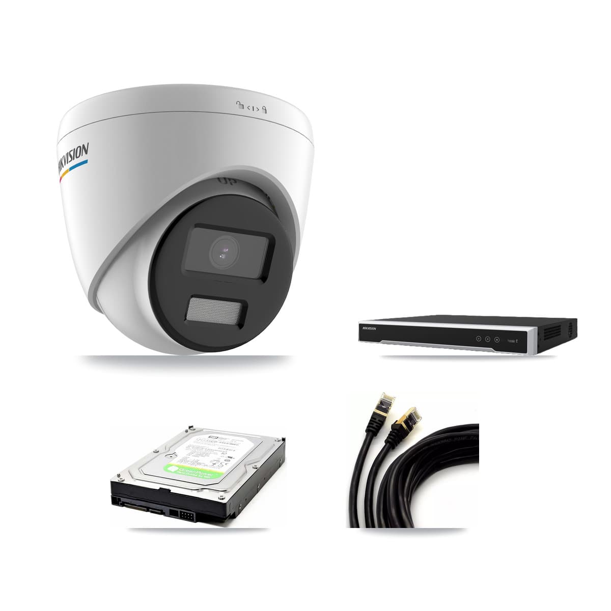 Hikvision 16-Channel 2MP CCTV Kit — 2 Turret Cameras + 1TB Recording
