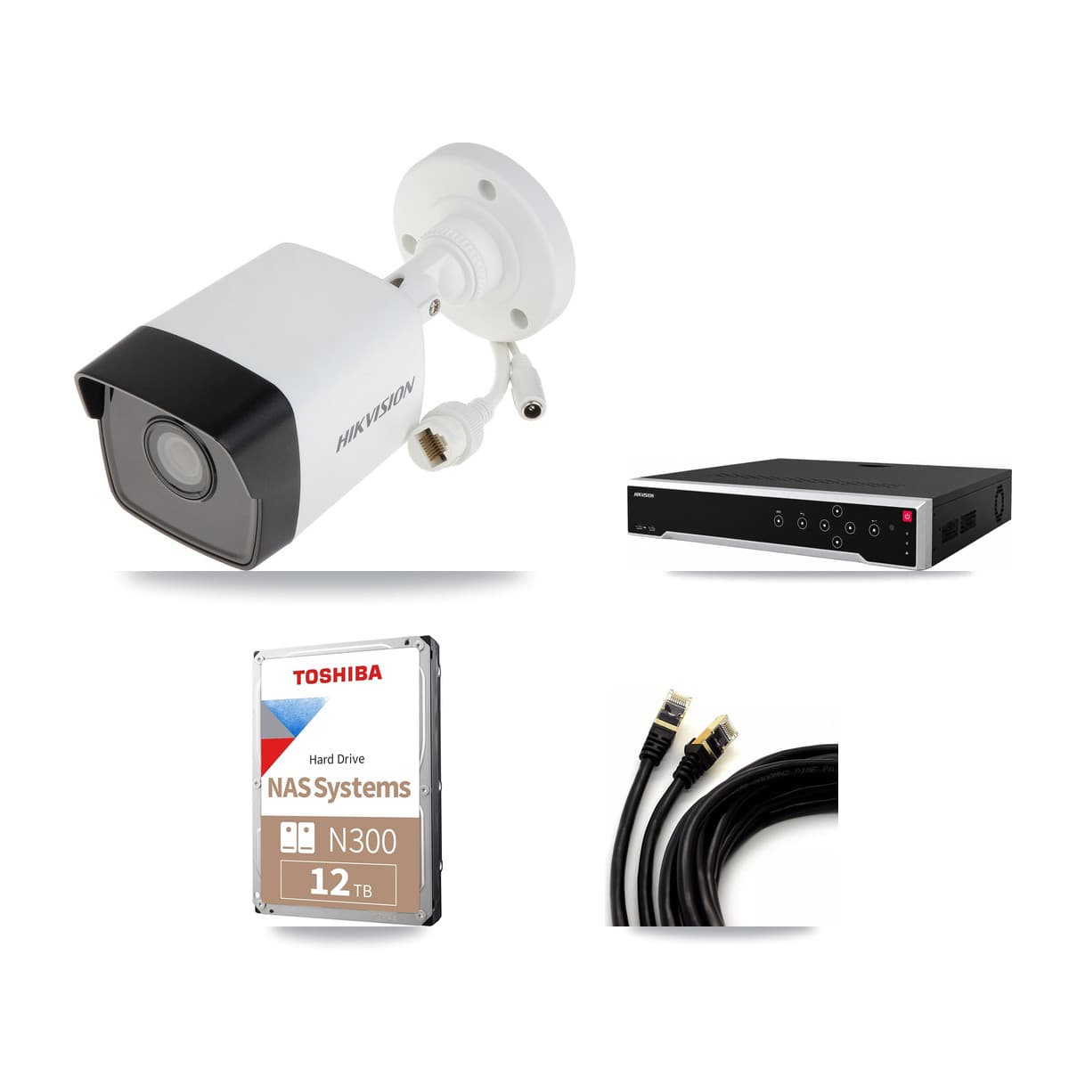 Hikvision 32-Channel 5MP CCTV Kit — 16 Bullet Cameras + 12TB Recording