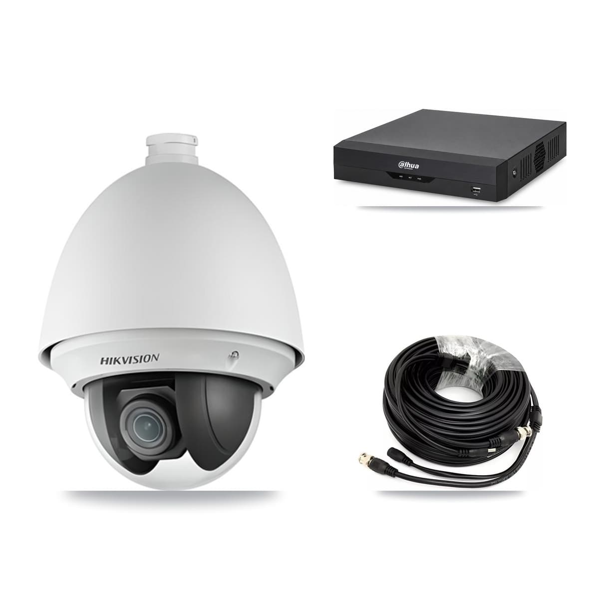 Hikvision & Dahua 4-Channel 2MP CCTV Kit — 2 PTZ Cameras + 3TB Recording