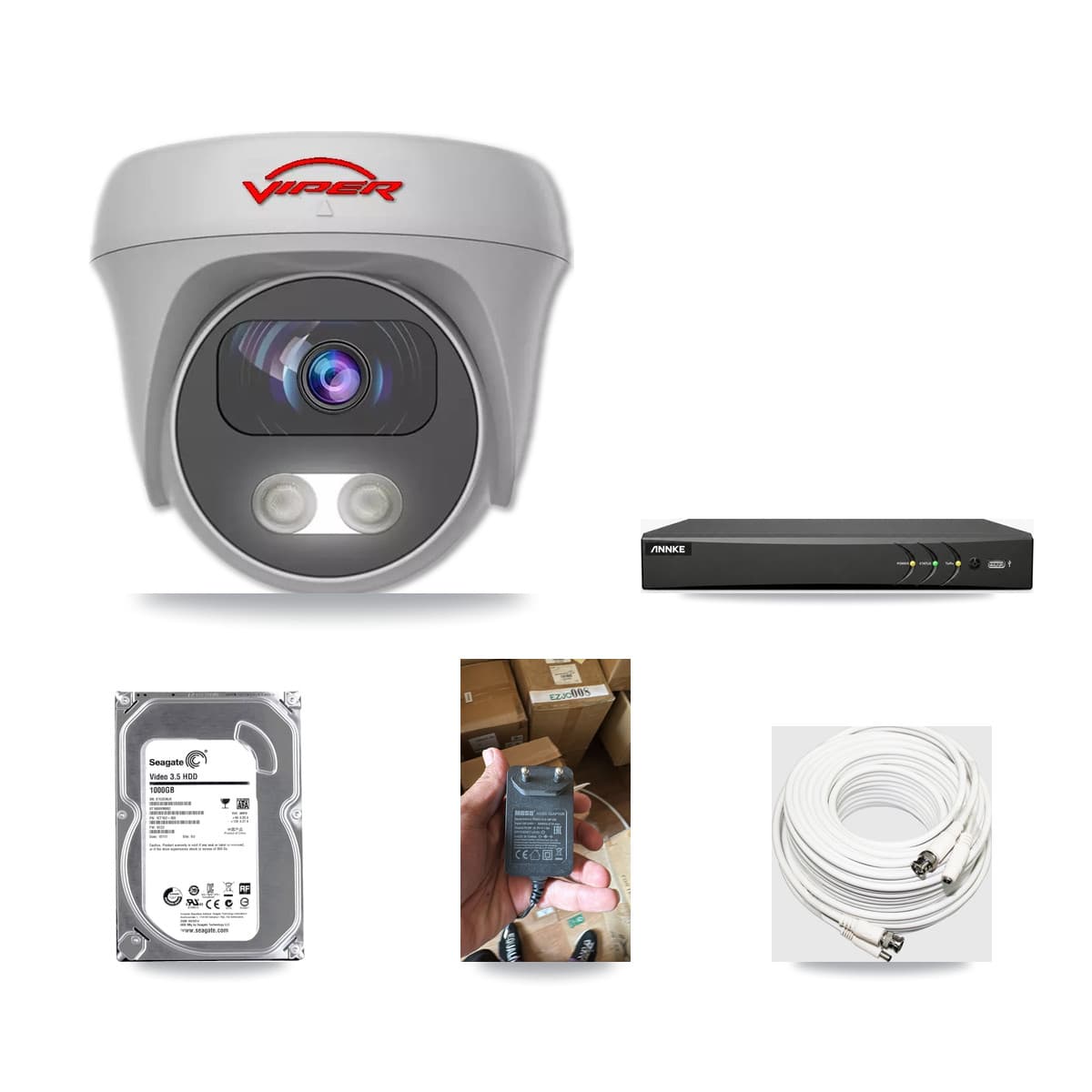 Viper & ANNKE 4-Channel 5MP CCTV Kit — 1 Camera + 1TB Recording - Image 1