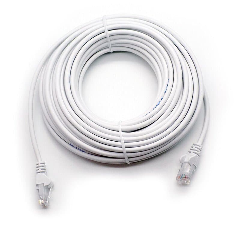 4m White Cat6 Ethernet Cable - High-Speed RJ45 Network Patch Lead