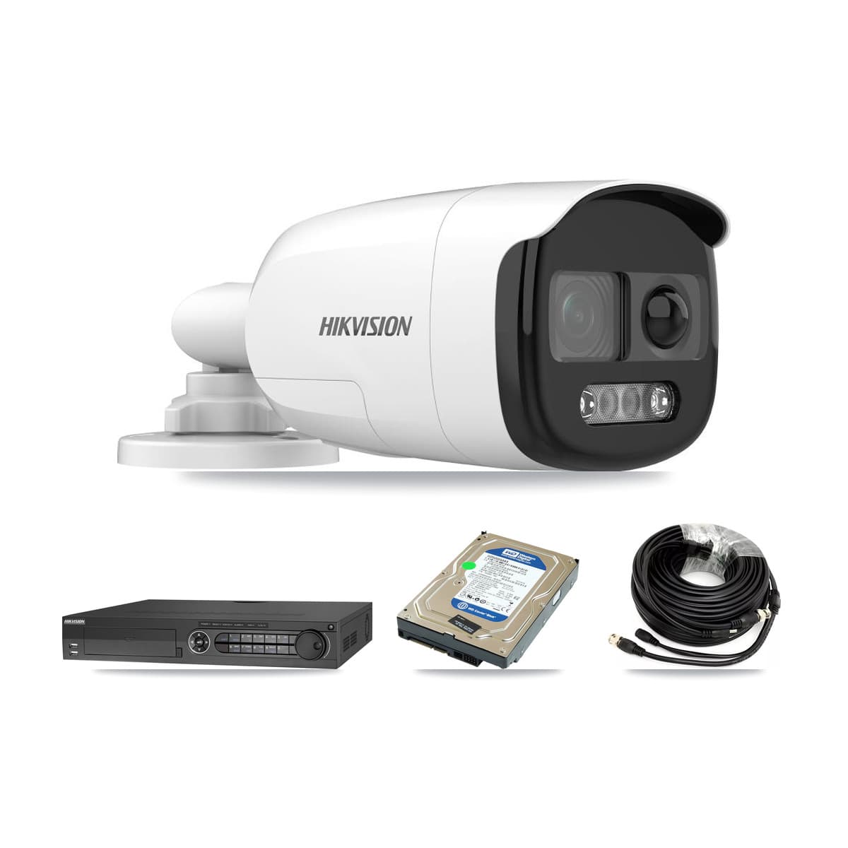 Hikvision 32-Channel 5MP CCTV Kit — 1 DS-2CE12KF3T Bullet Camera + 500GB Recording (IDS-7332HUHI Recorder)