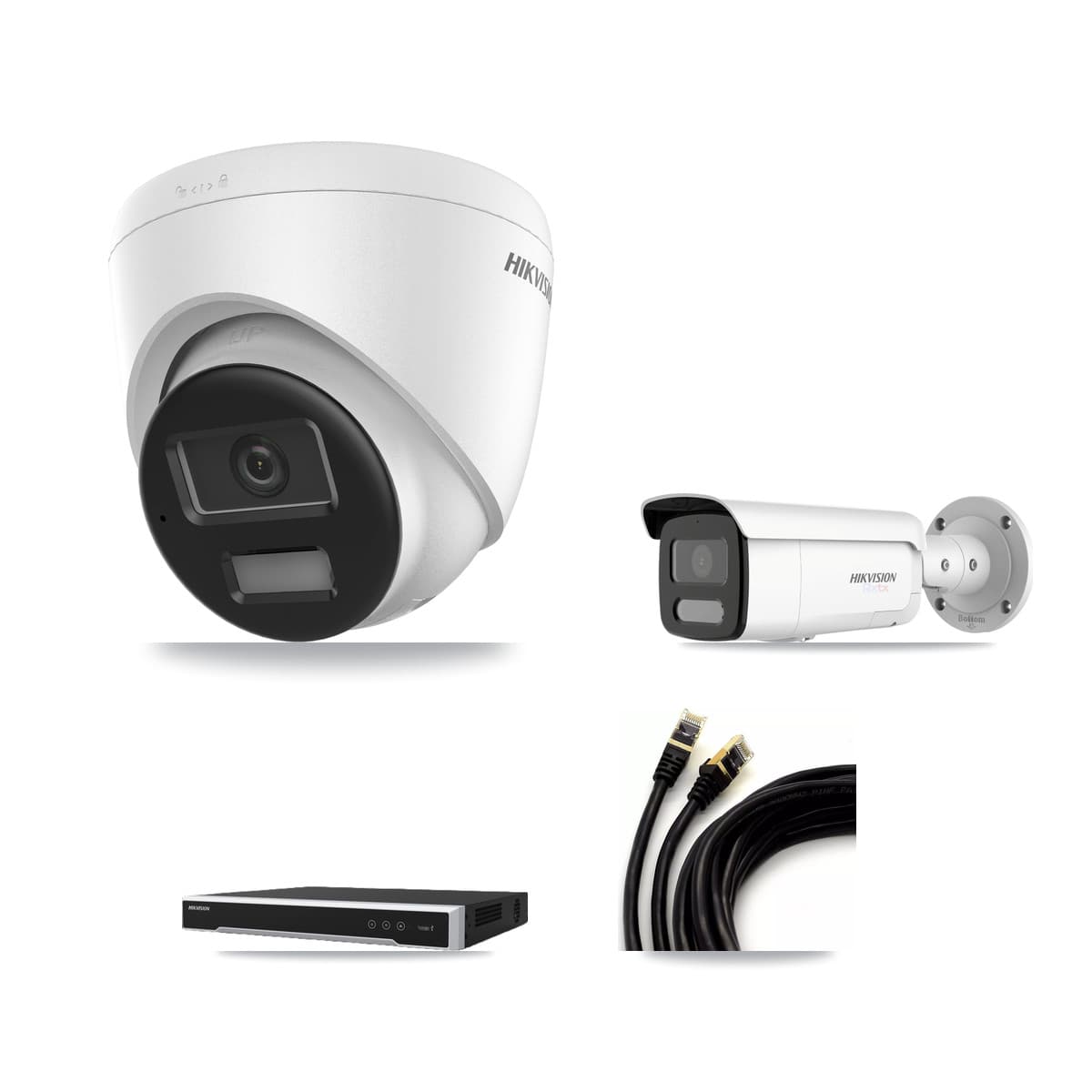 Hikvision 16-Channel 4K CCTV Kit — 2 Turret + 1 Bullet Cameras + 8TB Recording - Image 1