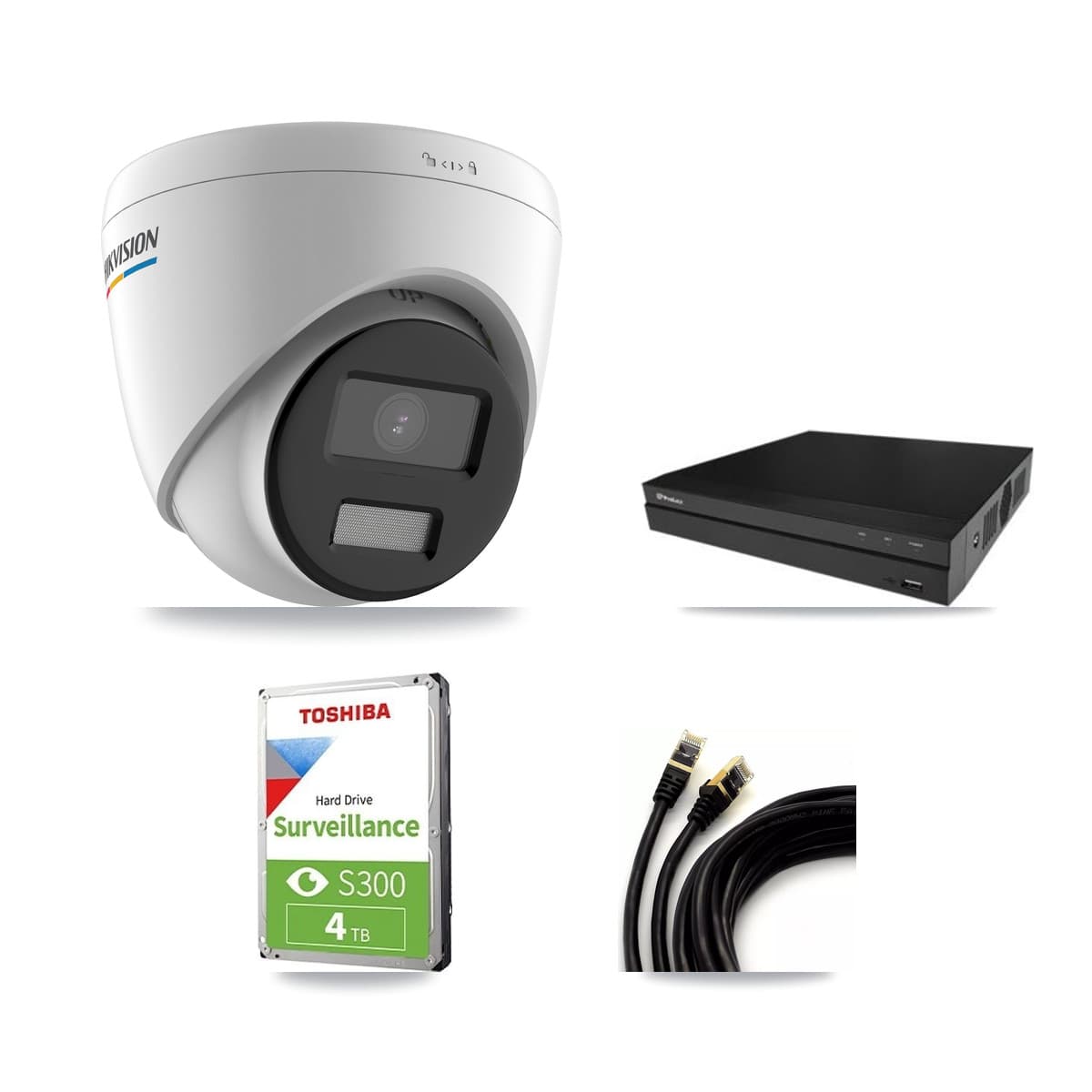 Hikvision & Prolux 16-Channel 2MP CCTV Kit — 6 Turret Cameras + 4TB Recording