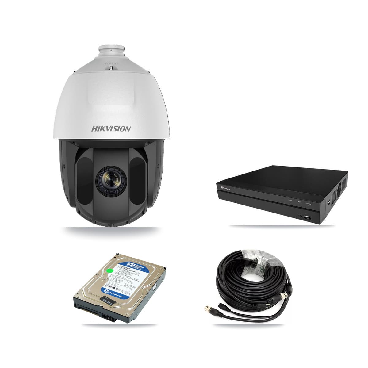 Hikvision & Prolux 8-Channel 2MP CCTV Kit — 1 DS-2AE5225TI PTZ Camera + 500GB Recording (PXD-5208AN Recorder) - Image 1