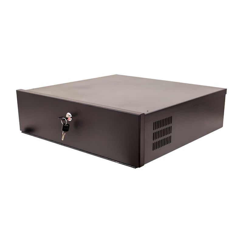 Lockable CCTV DVR Security Lock Box Metal Black 210×210mm