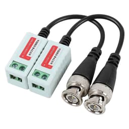 8MP 4K CCTV Passive Video Balun BNC Screw Terminal White