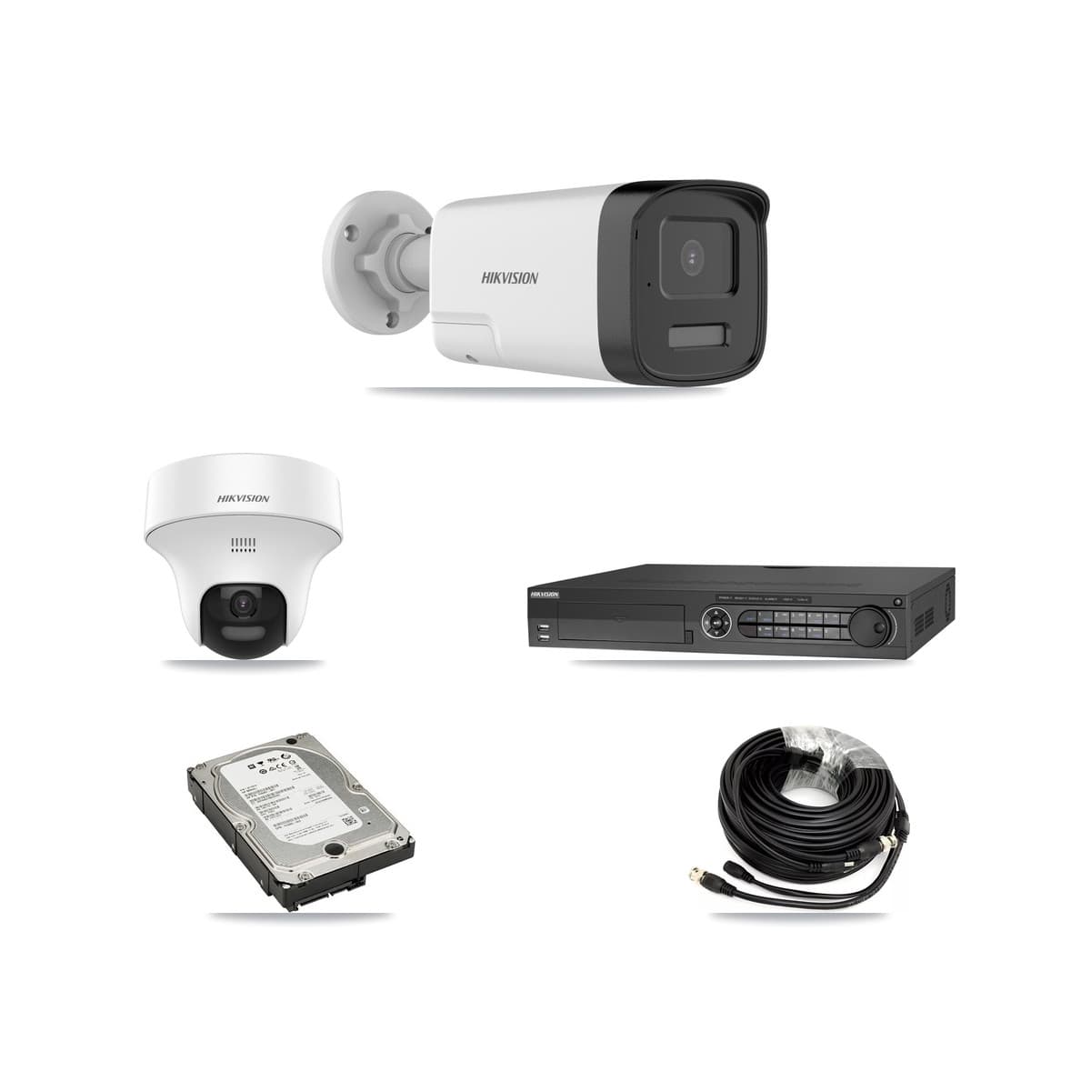 Hikvision 32-Channel 5MP CCTV Kit — 3 DS-2CE17K0T Bullet + 1 DS-2CE70K0T Turret Cameras + 5TB Recording - Image 1