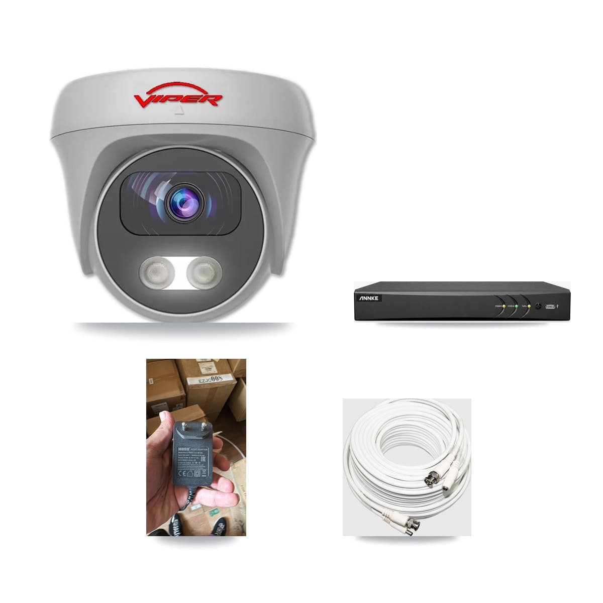 Viper & ANNKE 4-Channel 5MP CCTV Kit — 1 Camera + 3TB Recording - Image 1