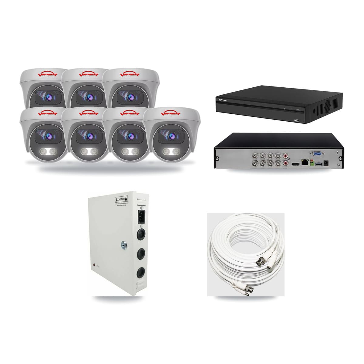 Prolux 8-channel CCTV kit: 7 cameras (7× 5MP Camera), 3TB hard drive