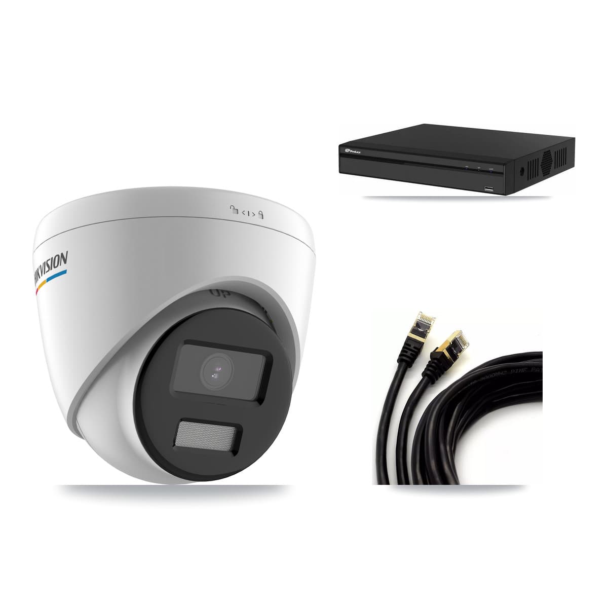Hikvision & Prolux 4-Channel 2MP CCTV Kit — 2 Turret Cameras + 3TB Recording - Image 1