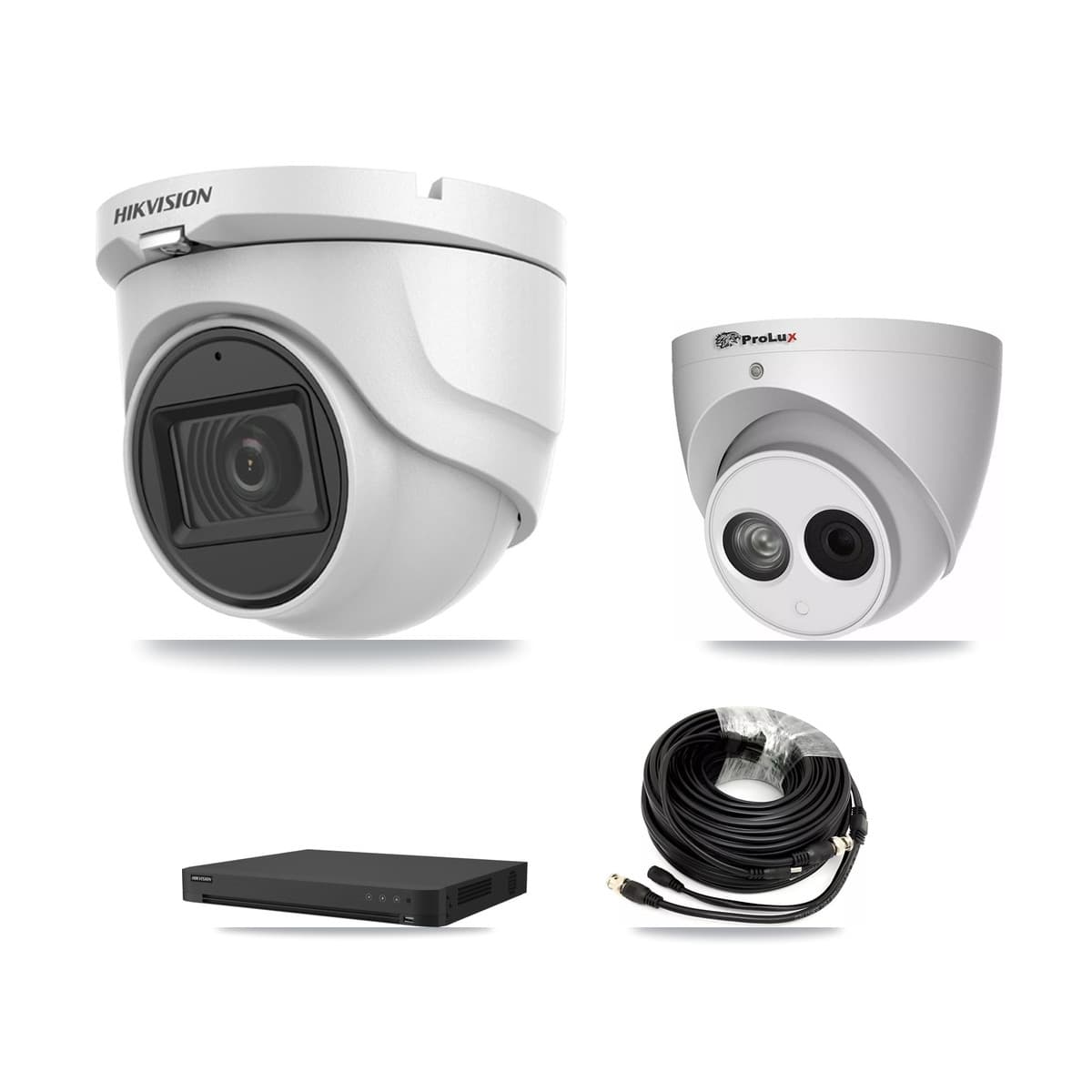 Hikvision & Prolux 32-Channel 4MP – 5MP CCTV Kit — 3 5MP + 3 4MP Turret Cameras + 8TB Recording - Image 1