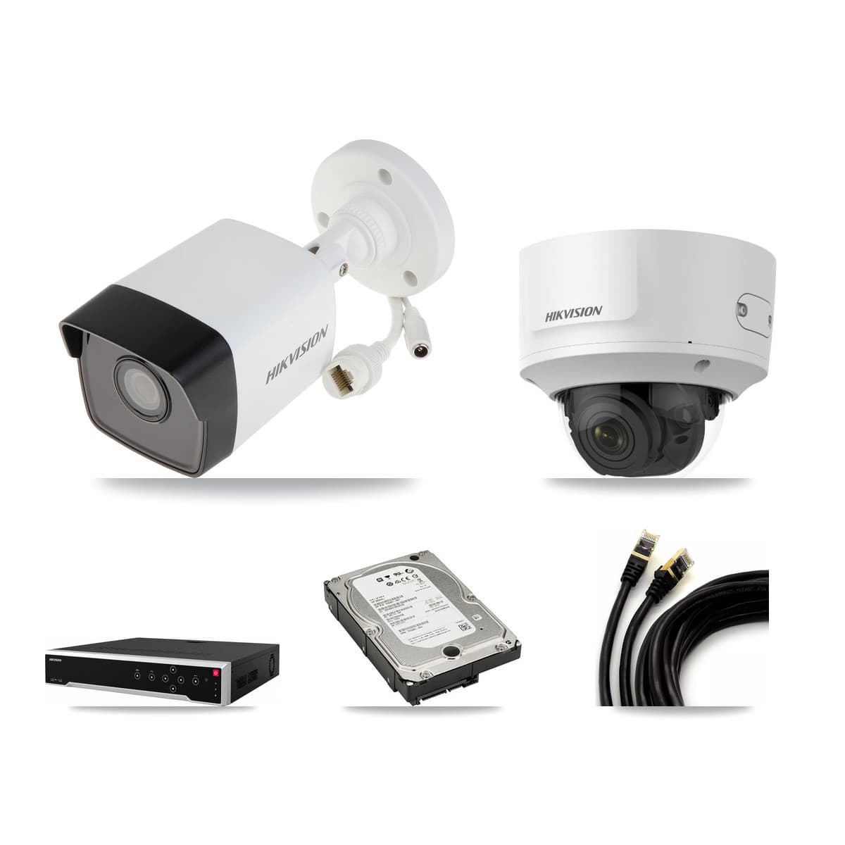 Hikvision 32-Channel 2MP – 5MP CCTV Kit — 3 5MP Bullet + 1 2MP Dome Cameras + 5TB Recording - Image 1