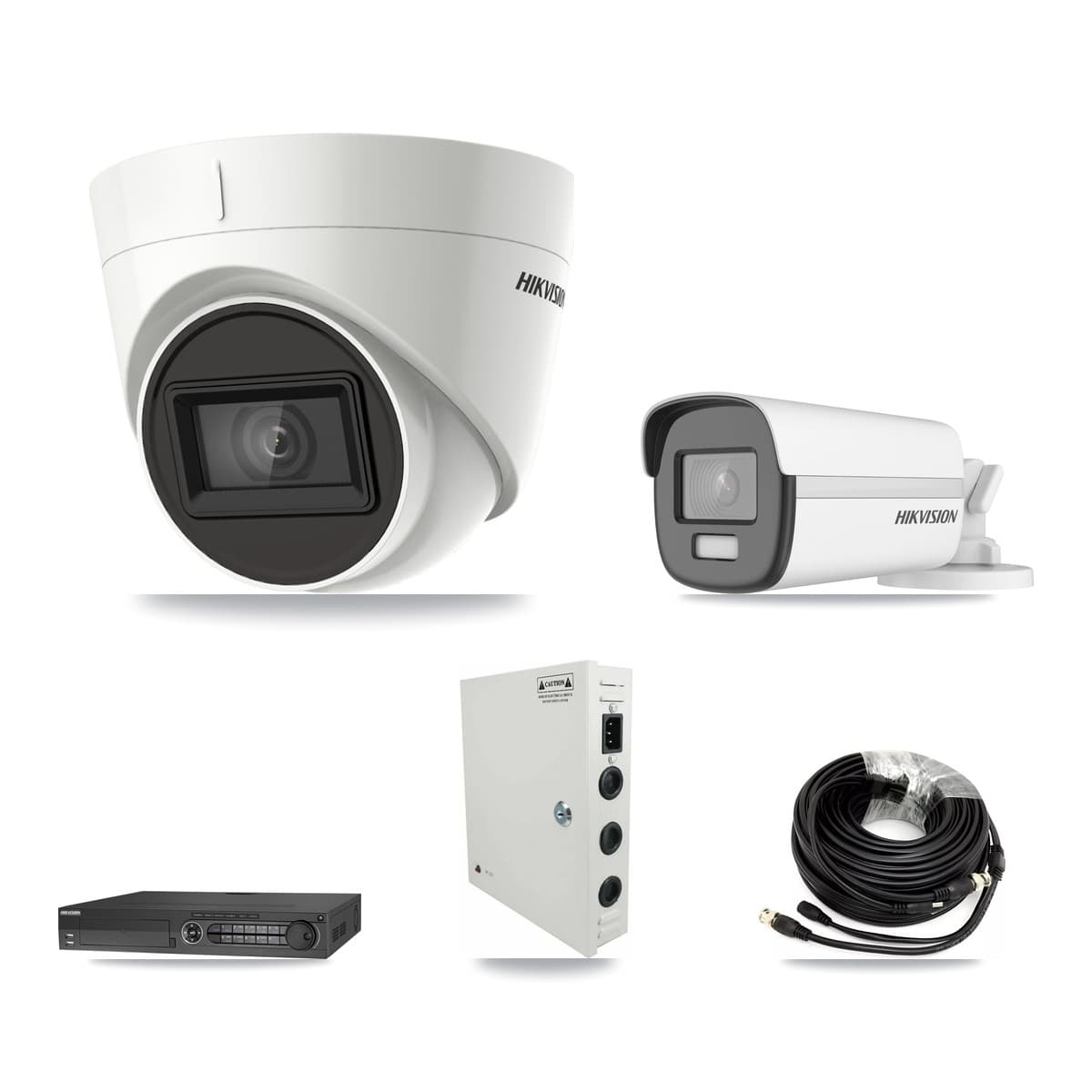 Hikvision 32-Channel 4K CCTV Kit — 1 DS-2CE12UF3T Bullet + 11 DS-2CE78U1T Turret Cameras + 4× 8TB Recording