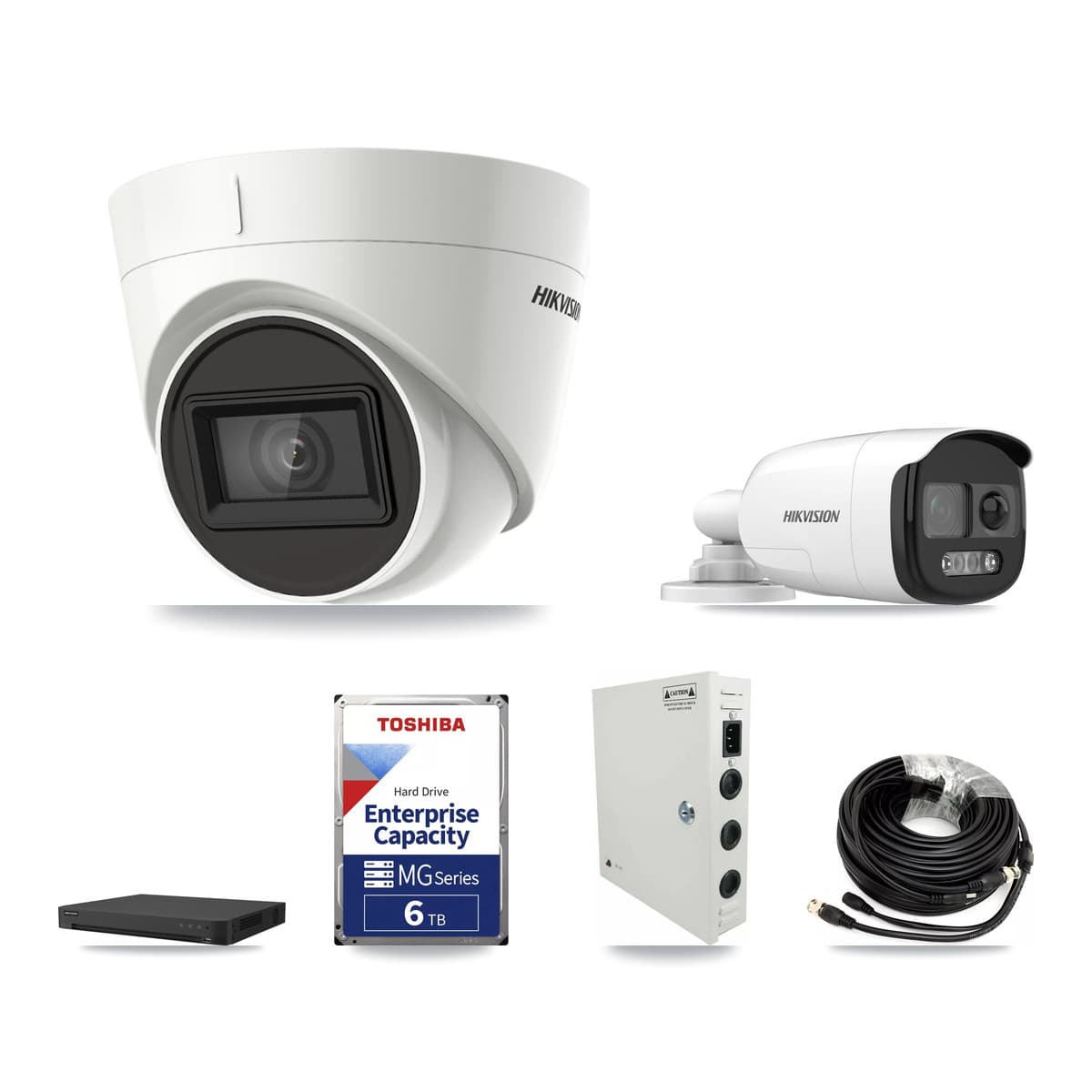 Hikvision 16-Channel 5MP – 4K CCTV Kit — 3 DS-2CE12KF3T 5MP Bullet + 8 DS-2CE78U1T 4K Turret Cameras + 6TB Recording - Image 1