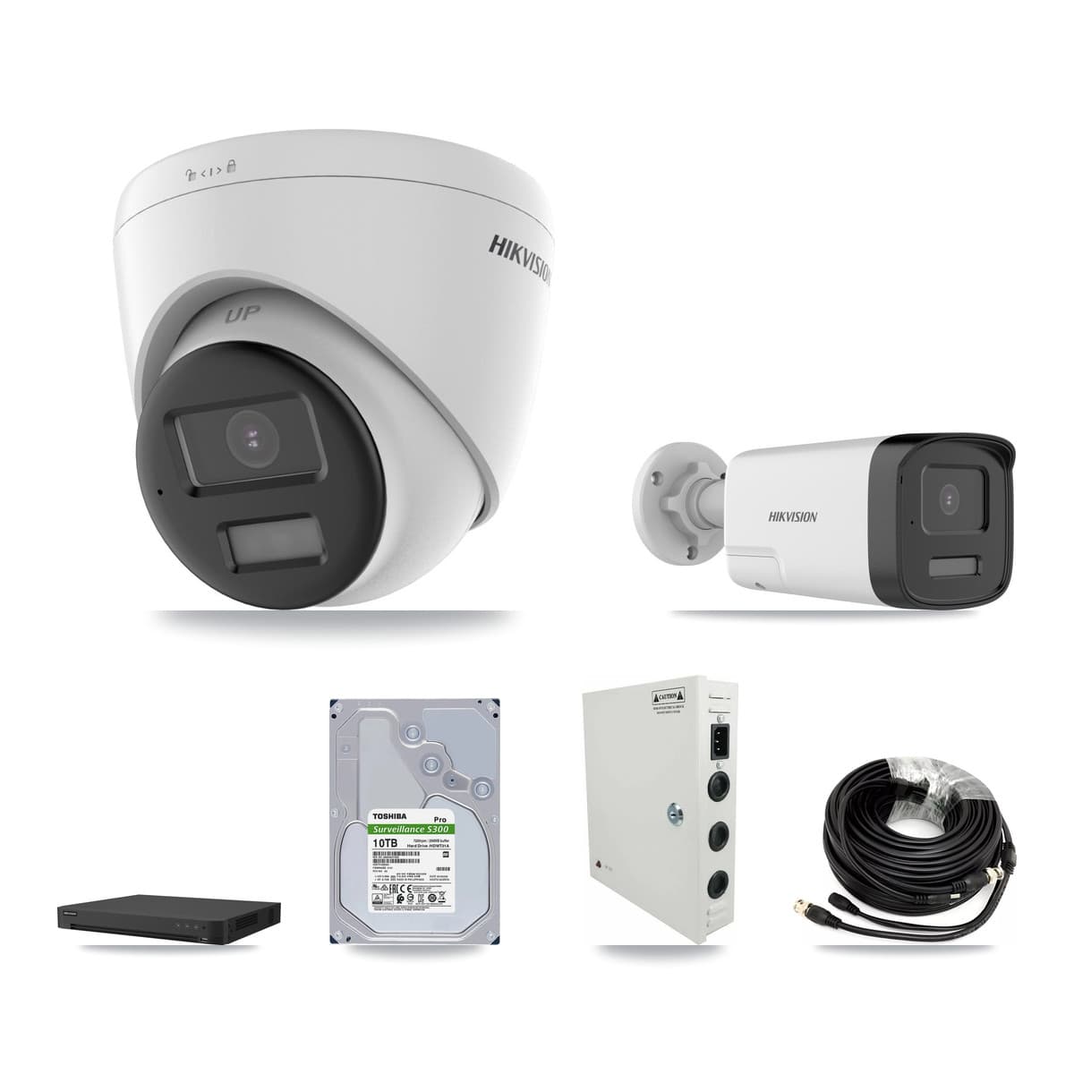 Hikvision 16-Channel 5MP – 4K CCTV Kit — 1 DS-2CE17K0T 5MP Bullet + 15 DS-2CE78U0T 4K Turret Cameras + 10TB Recording