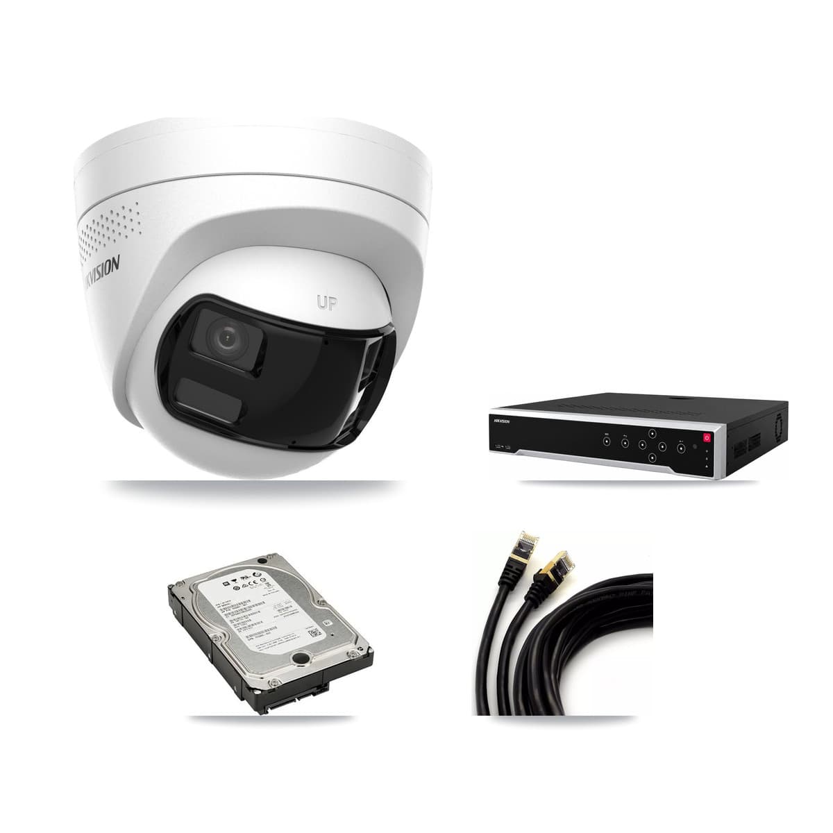 Hikvision 32-Channel 4K CCTV Kit — 2 DS-2CD1383G2P Turret Cameras + 5TB Recording - Image 1