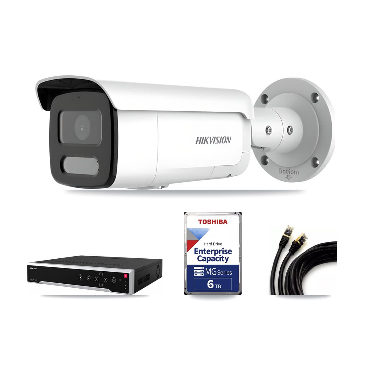 Hikvision 32-Channel 4MP CCTV Kit — 13 Bullet Cameras + 3× 6TB Recording