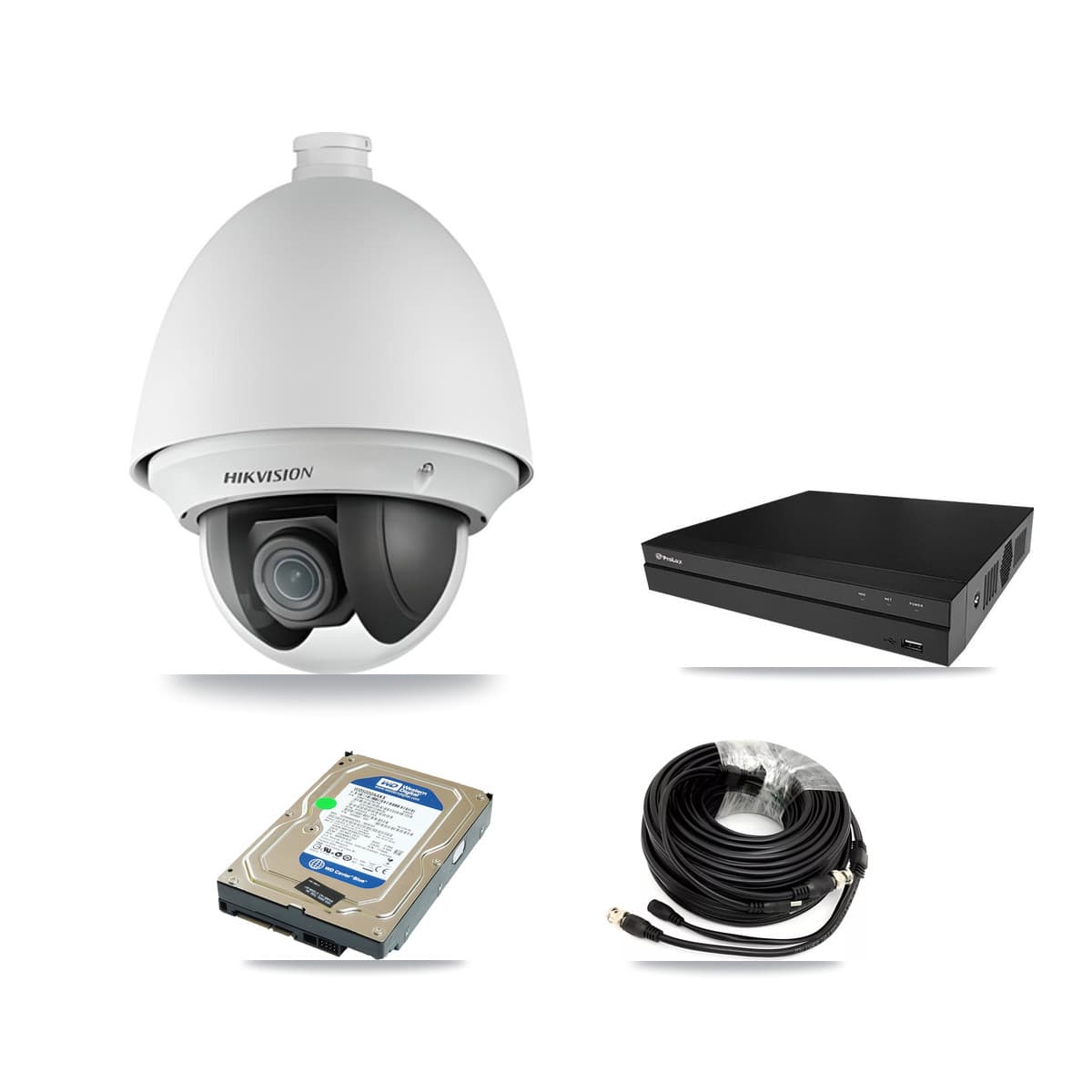 Hikvision & Prolux 8-Channel 2MP CCTV Kit — 1 PTZ Camera + 500GB Recording (PXD-5208AN Recorder)