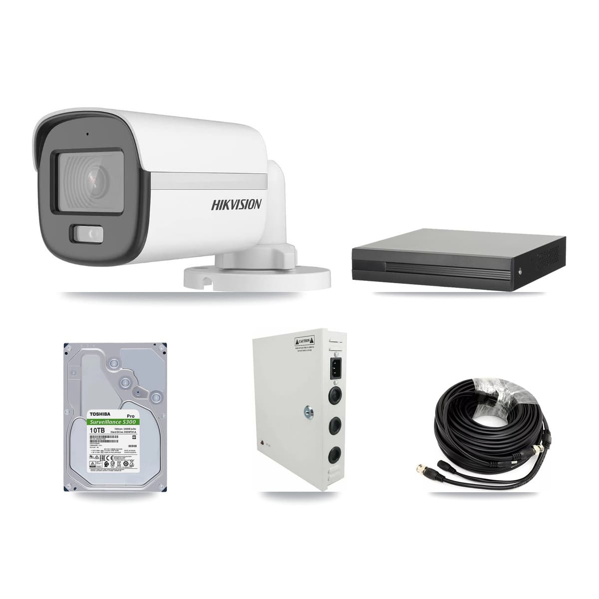 Hikvision 16-Channel 5MP CCTV Kit — 9 DS-2CE12KF0T Bullet Cameras + 10TB Recording - Image 1