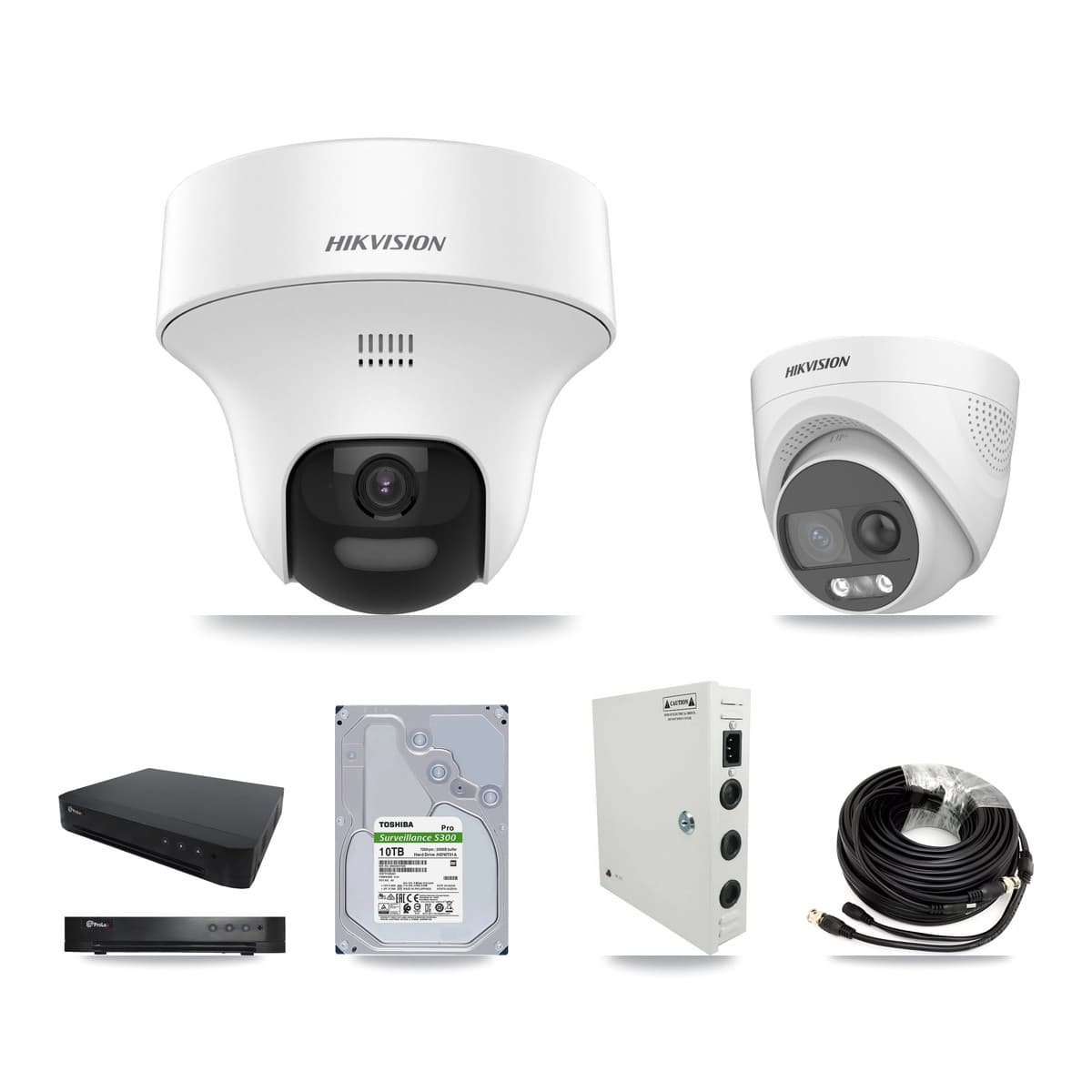 Hikvision & Prolux 16-Channel 5MP CCTV Kit — 9 DS-2CE70K0T + 4 DS-2CE72KF3T Turret Cameras + 10TB Recording - Image 1