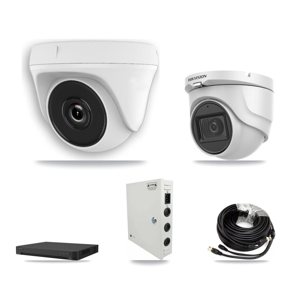 Hikvision 32-Channel 2MP – 5MP CCTV Kit — 1 5MP Turret + 21 2MP Dome Cameras + 2× 8TB Recording