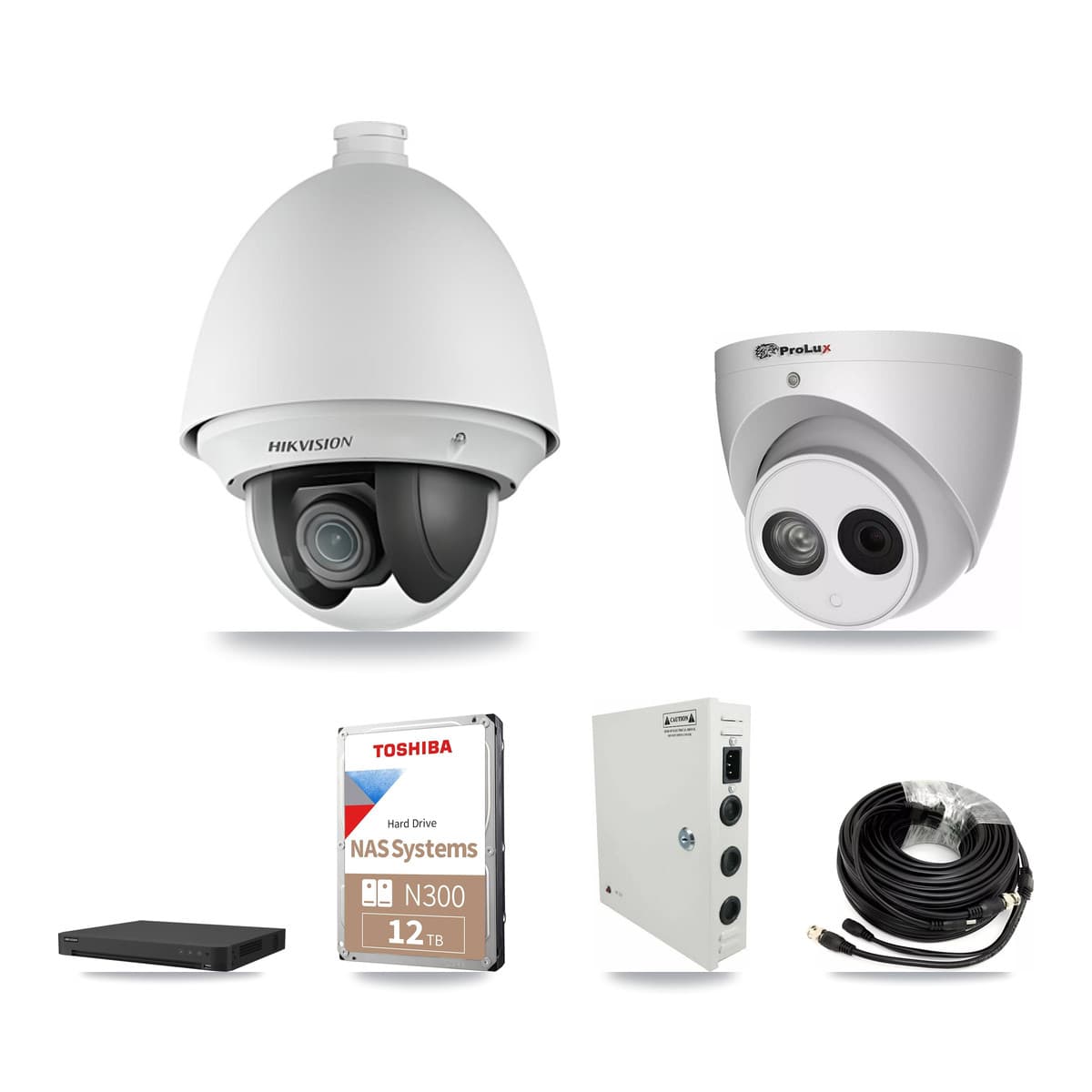Hikvision & Prolux 32-Channel 2MP – 4MP CCTV Kit — 15 2MP PTZ + 1 4MP Turret Cameras + 12TB Recording (IDS-7232HQHI Recorder) - Image 1
