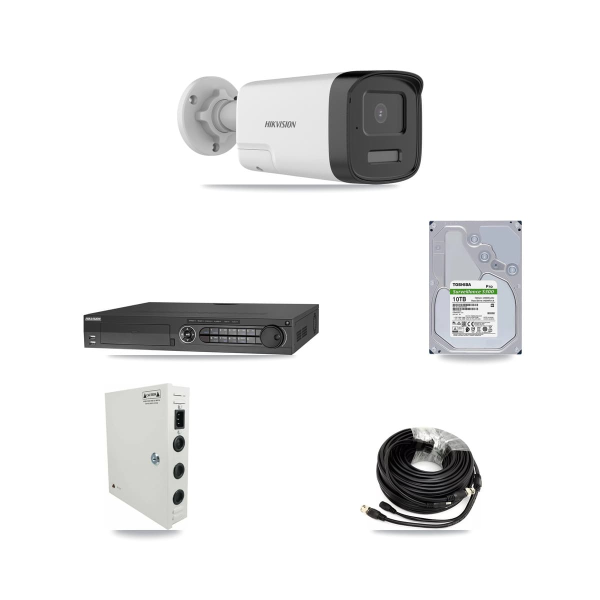 Hikvision 32-Channel 5MP CCTV Kit — 32 DS-2CE17K0T Bullet Cameras + 4× 10TB Recording (DS-7332HQHI Recorder)